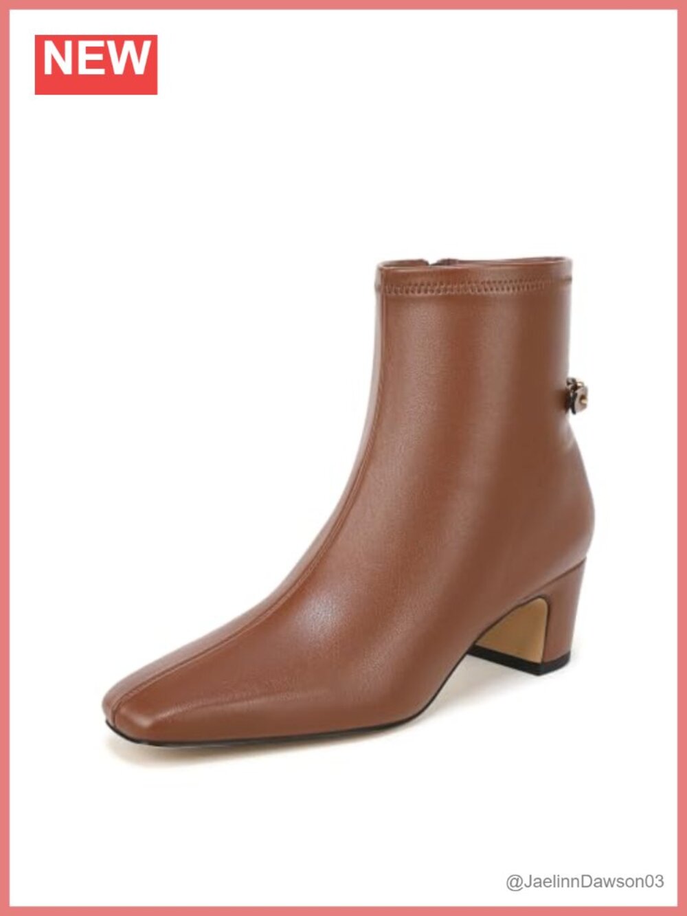 Franco Sarto Flexa Stina Women's Ankle Bootie Block Heel Square Toe